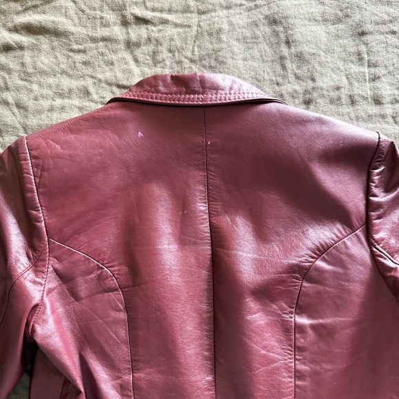 Winlit vintage Women's Burgundy Leather Jacket size 7 fits like Small - Picture 8 of 11
